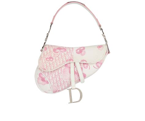 dior saddle bag dark red|Dior cherry blossom saddle bag.